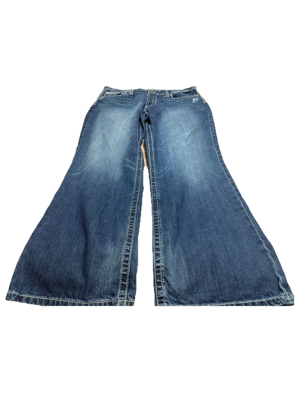 Bke Buckle Mens Medium Wash Distressed Seth Jeans! 40R 40x32